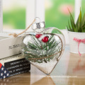 Artdragon 2020 custom wholesale DIY clear baubles christmas transparent borosilicate glass heart shape ornaments